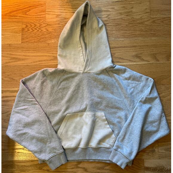 aerie Tops - Aerie Mixed Material Cropped Hoodie